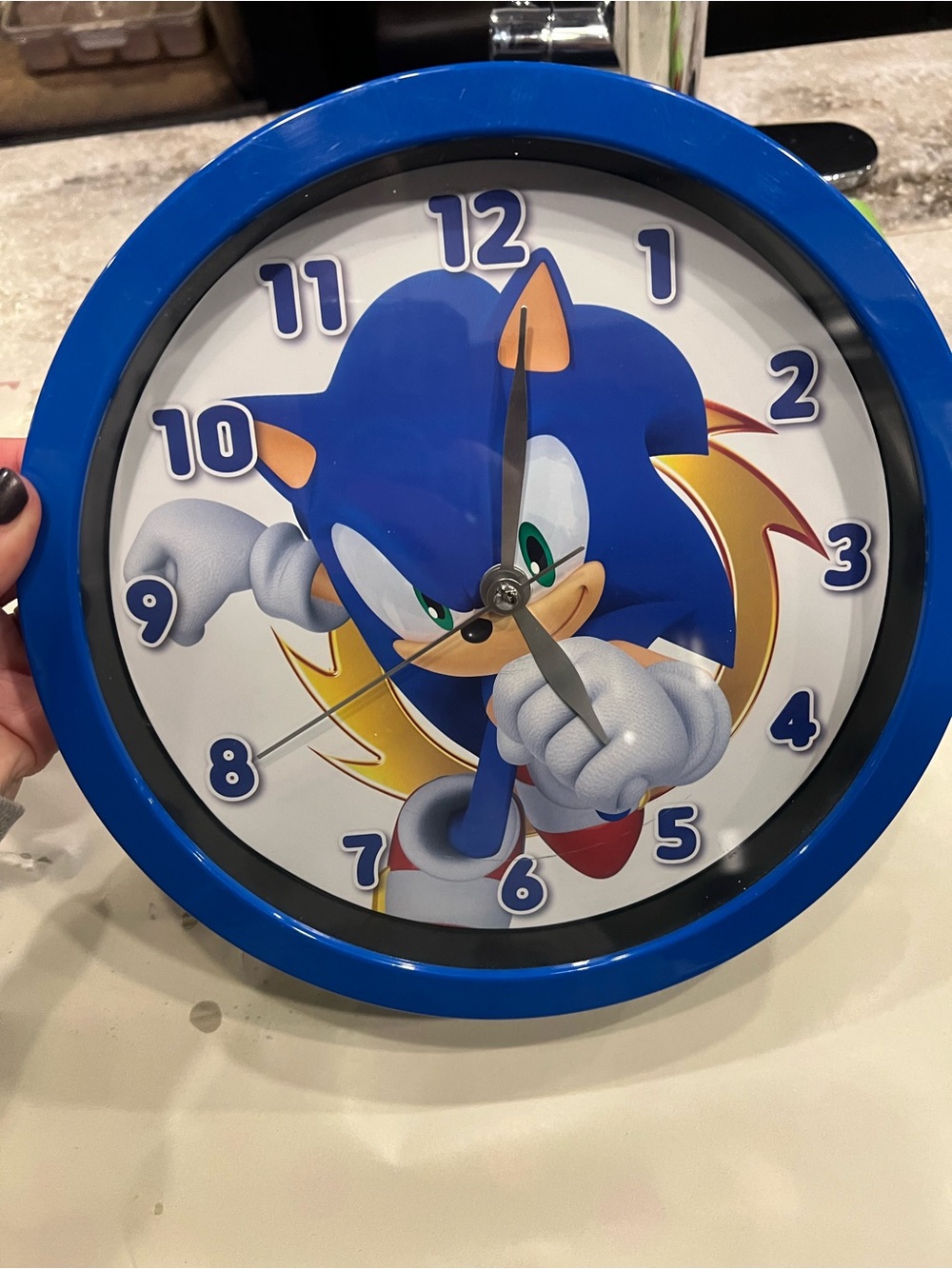 Sonic The Hedgehog Wall Clock Blue